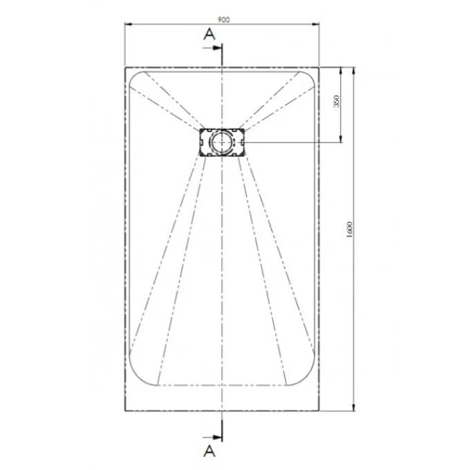 AKW Onyx Slate Effect Low Level Shower Tray 1600 x 900 x 26mm - Image 4