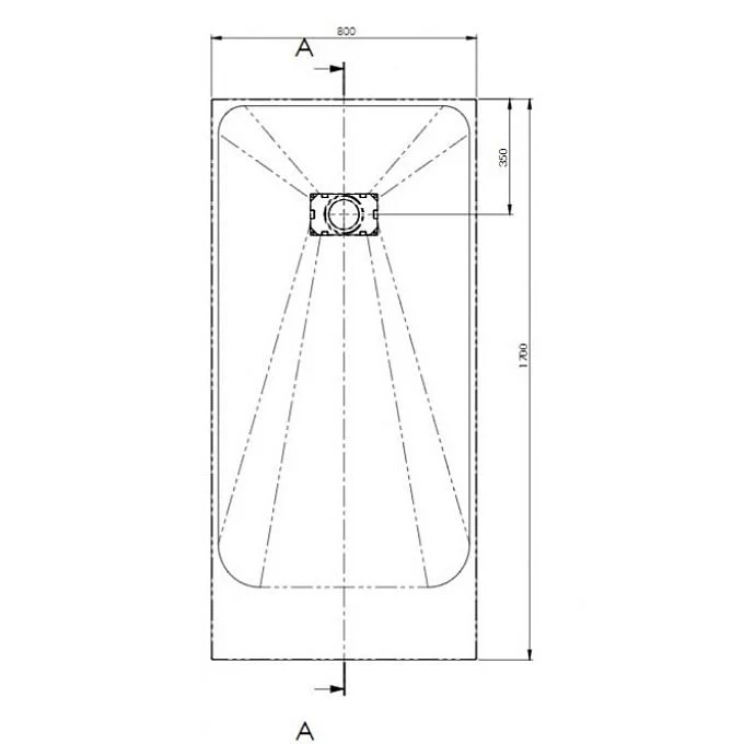 AKW Onyx Slate Effect Low Level Shower Tray 1700 x 800 x 26mm - Image 4
