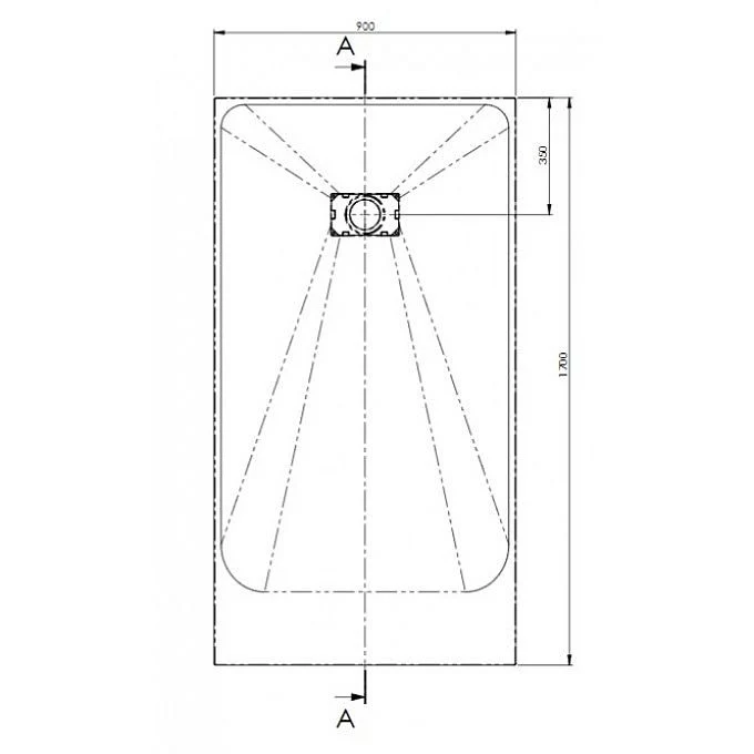 AKW Onyx Low Level Slate Effect Shower Tray 1700 x 900 x 26mm - Image 4