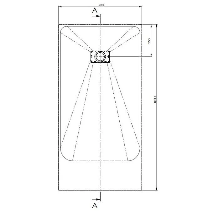 AKW Onyx Low Level Slate Effect Shower Tray 1800 x 900 x 26mm - Image 4