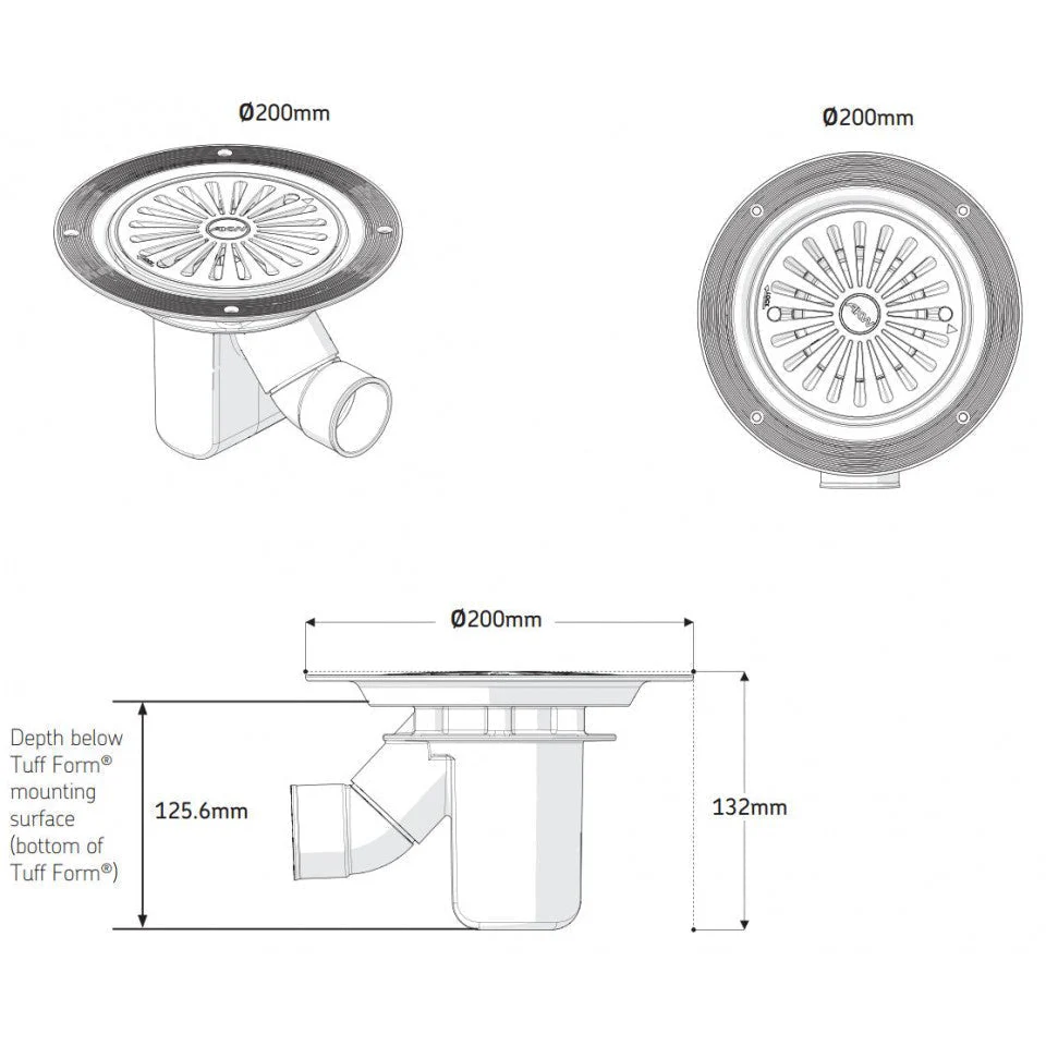 AKW Tuff Form Wet Room Walk In Shower Tray 1200 x 900 x 22mm - Image 6