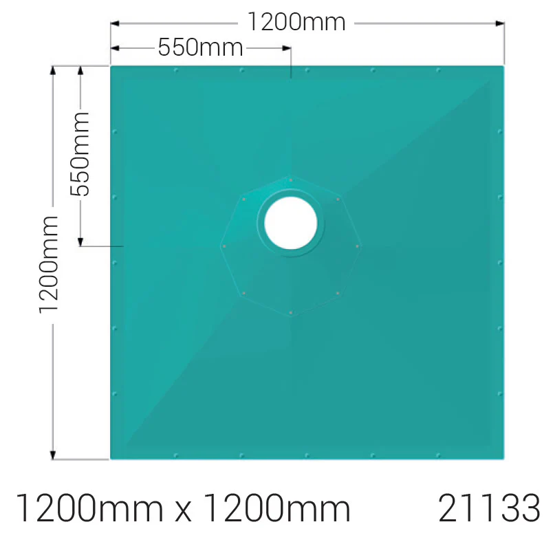 AKW Tuff Form8 Wet Room Walk In Shower Tray 1200 x 1200 x 22mm - Image 2