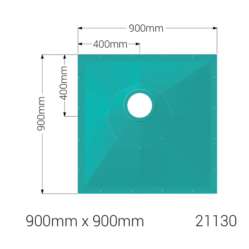 AKW Tuff Form8 Wet Room Walk In Shower Tray 900 x 900 x 22mm - Image 2