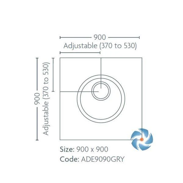 Impey Aqua Dec Easy Fit Wet Room Tray Floor Former & Drain - 900 x 900 x 22mm - Image 2