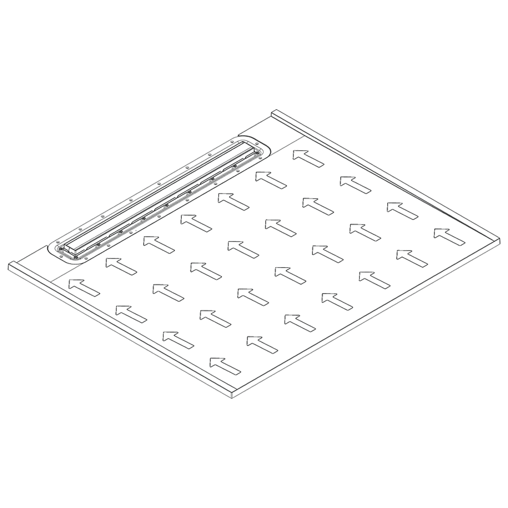 Impey Aqua Dec Linear 1 Wet Room Tray & Drain - Single Fall: 1200 x 1000 - Image 3