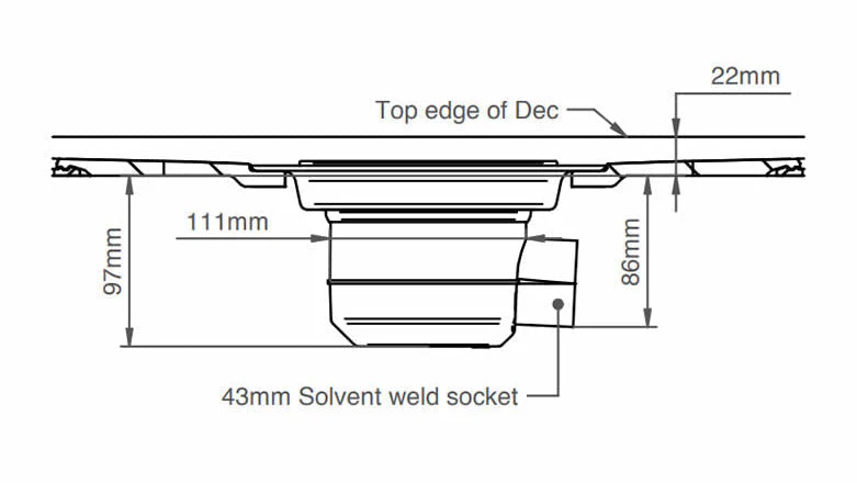 Impey Level Dec Easy Fit Wet Room Tray Floor Former & Drain - Vinyl Flooring 1400 x 900mm - Image 5