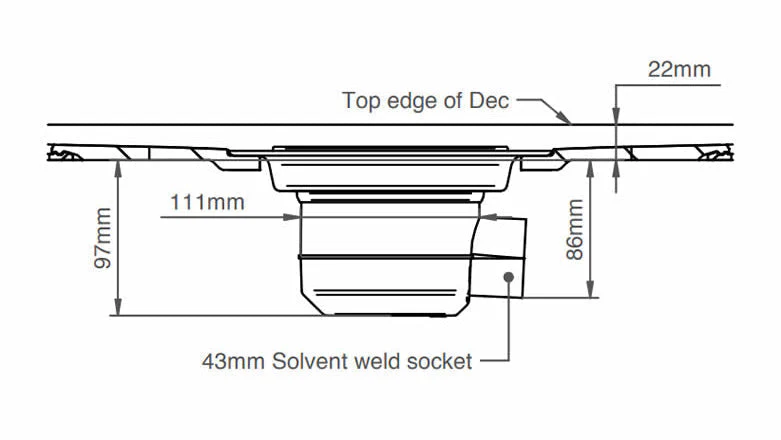 Impey Level Dec Easy Fit Wet Room Tray Floor Former & Drain - Vinyl Flooring 1500 x 800mm - Image 5