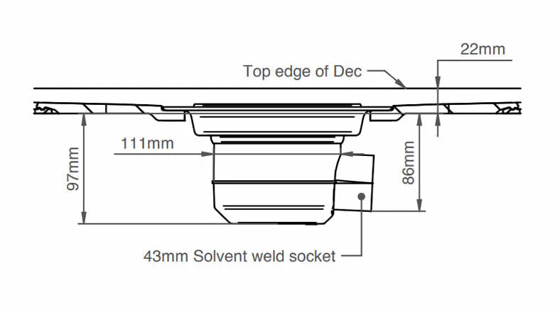 Impey Level Dec Easy Fit Wet Room Tray Floor Former & Drain - Vinyl Flooring 1700 x 750mm - Image 5