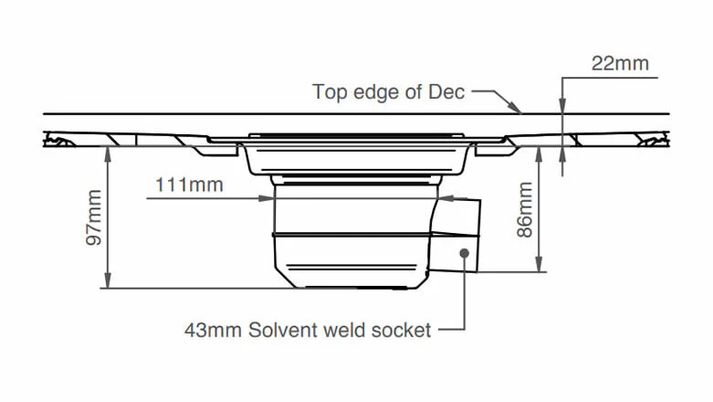 Impey Level Dec Easy Fit Wet Room Tray Floor Former & Drain - Vinyl Flooring 900 x 900mm - Image 5