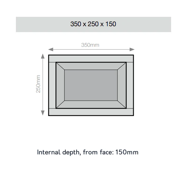 Jackoboard Wall Niche 350 x 250 x 150mm - Image 2