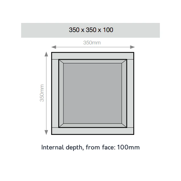 Jackoboard Wall Niche 350 x 350 x 100mm - Image 2