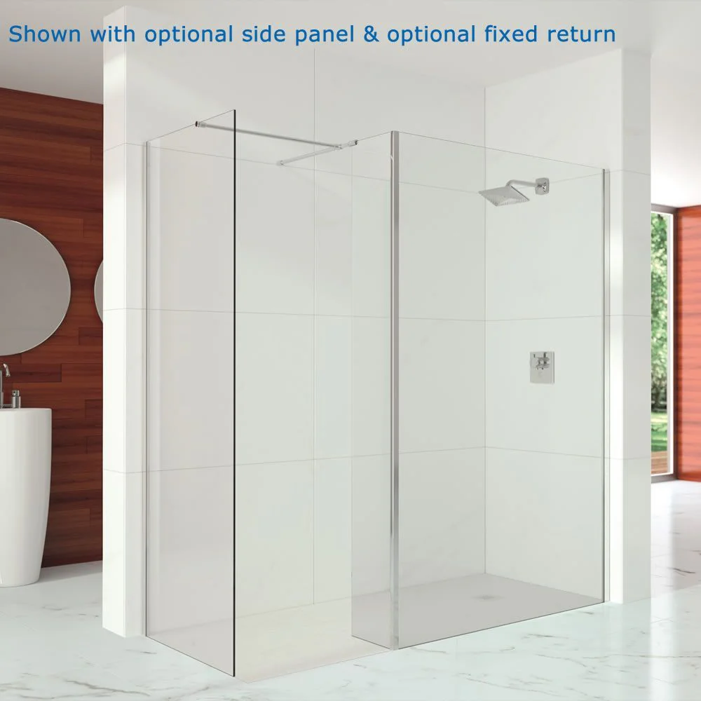 Merlyn 10 Series Showerwall Wet Room Shower Screen - 700mm - Image 3
