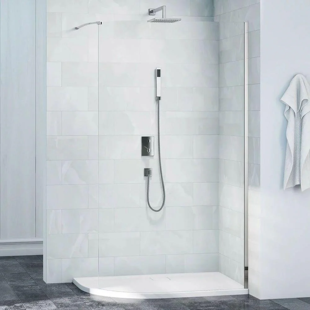 Merlyn 8 Series Curved Showerwall Wet Room Shower Screen - 1000mm