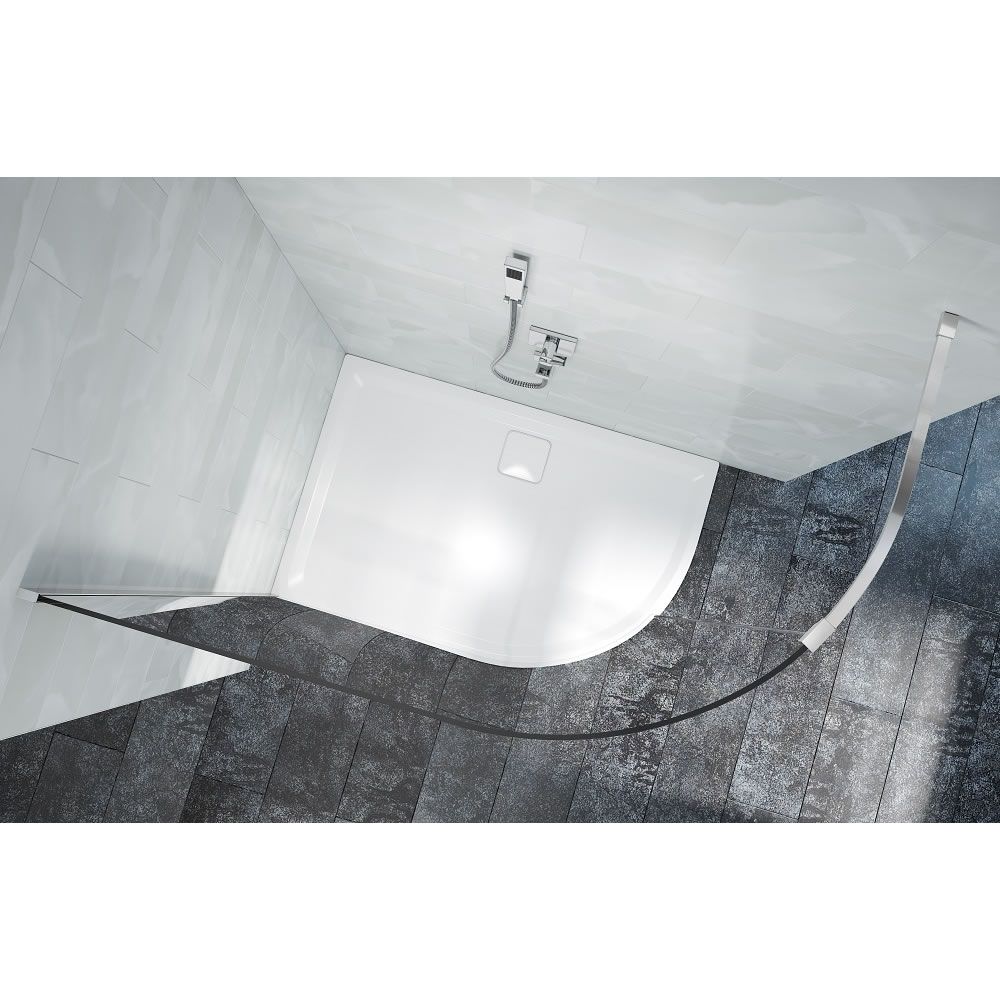 Merlyn 8 Series Curved Showerwall Wet Room Shower Screen - 1200mm - Image 2