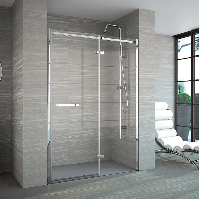 Merlyn 8 Series Frameless Hinged Shower Door & Inline Panel