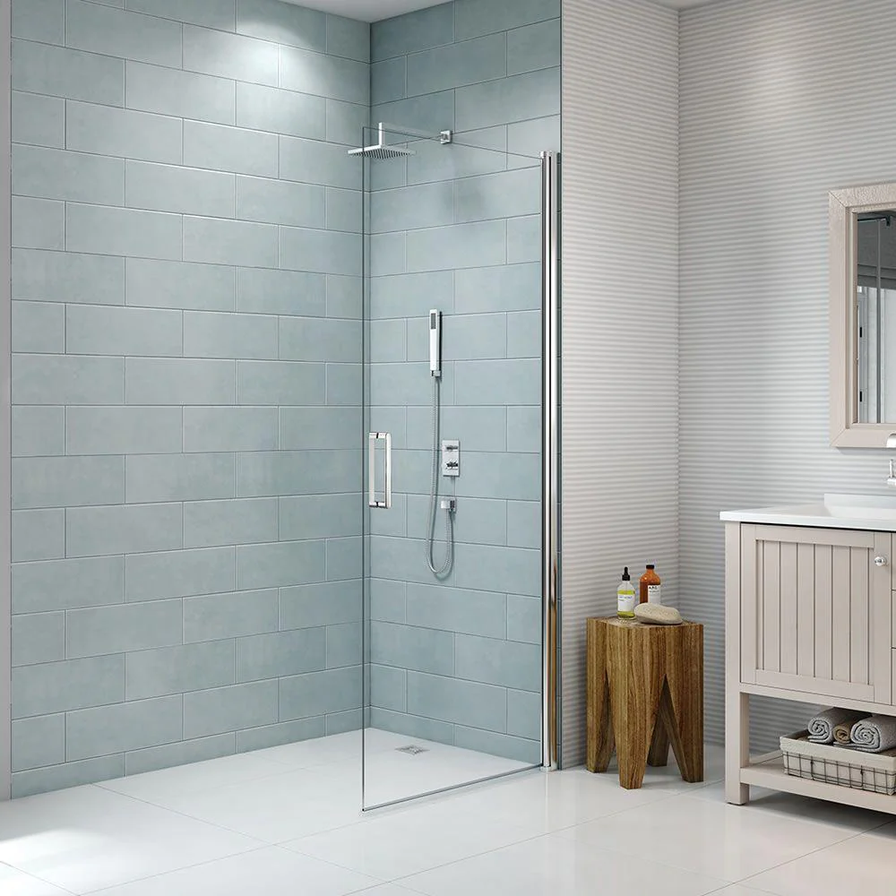 Merlyn 8 Series Pivot Showerwall Wet Room Shower Screen - 800mm