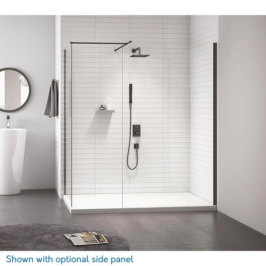 Merlyn Black Showerwall Wetroom Shower Screen Panel - 1000mm - Image 3
