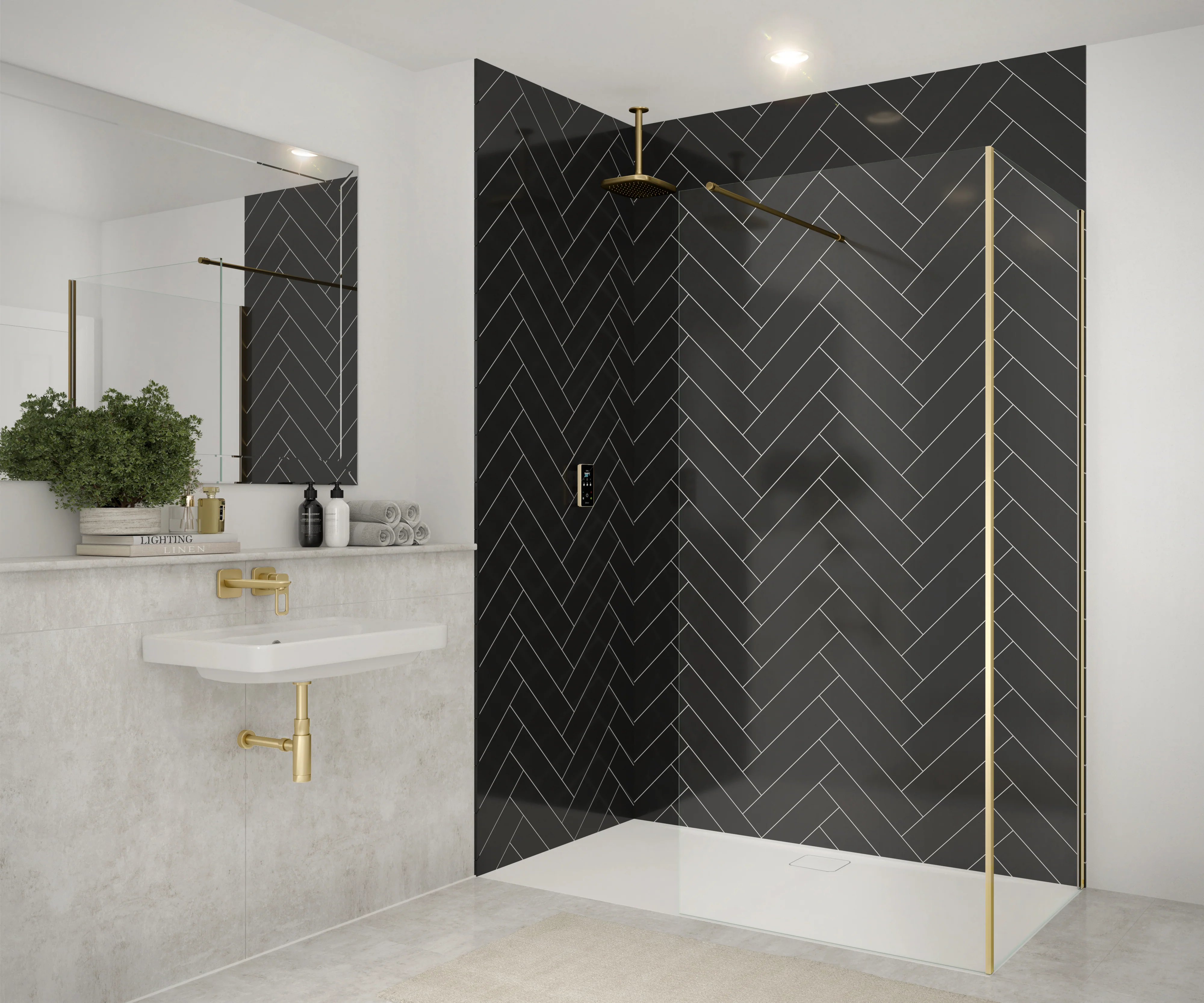 Merlyn Ionic Shower Screen Corner Profile - 2000mm - Image 2