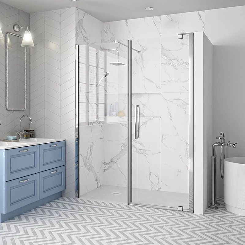Merlyn Series 10 Pivot Shower Door & Inline Panel