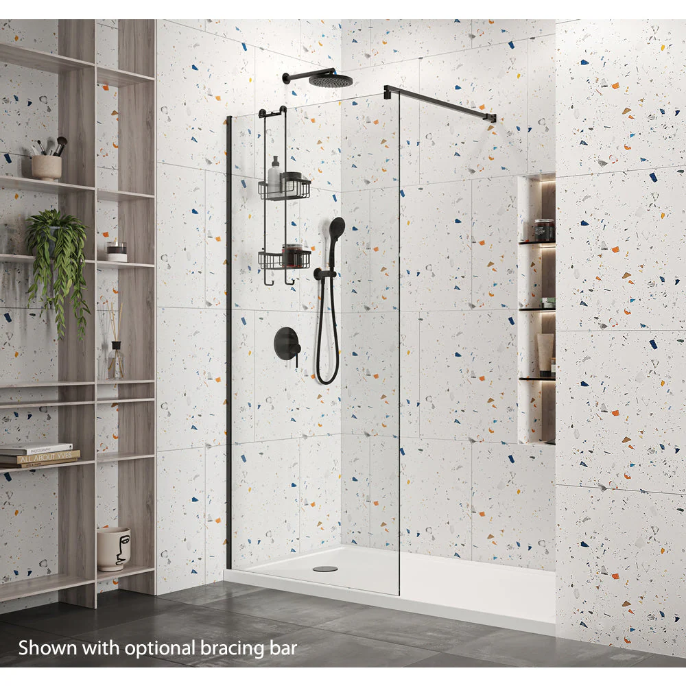 Roman Haven Wetroom Shower Screen Panel: 1200mm* - Various Finish's - Image 3