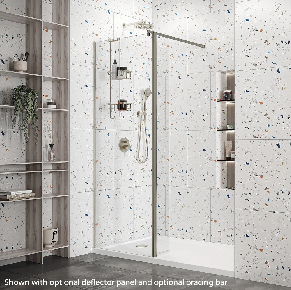 Roman Haven Wetroom Shower Screen Panel: 400mm* - Various Finish's