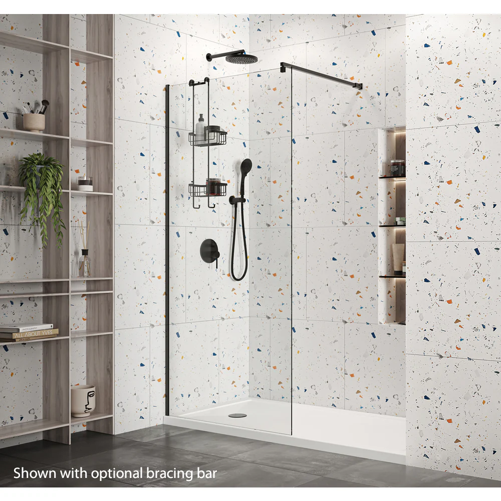 Roman Haven Wetroom Shower Screen Panel: 400mm* - Various Finish's - Image 3