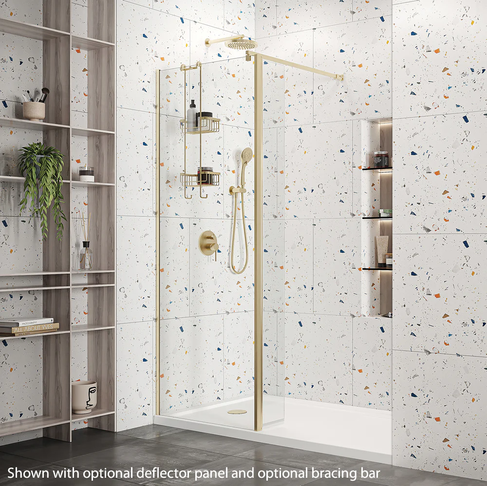 Roman Haven Wetroom Shower Screen Panel: 400mm* - Various Finish's - Image 4