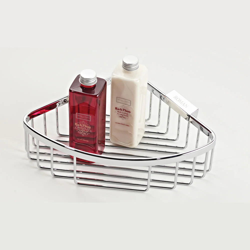 Roman Large Curved Corner Shower Basket