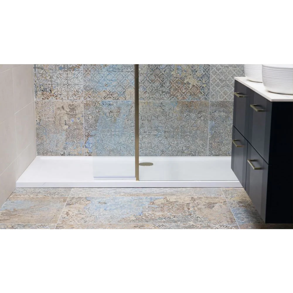 Roman Stone Solid Surface Anti Slip Shower Tray - 700 x 700 x 40mm - Image 4