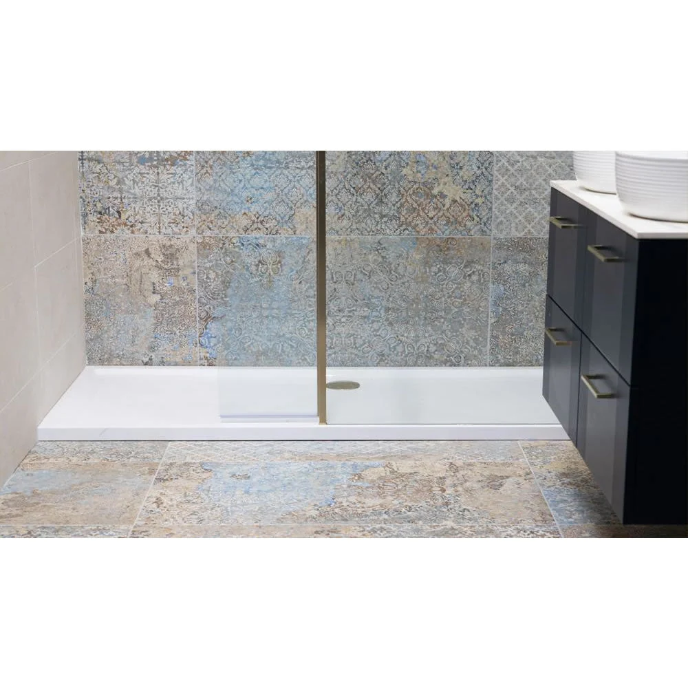 Roman Stone Solid Surface Anti Slip Shower Tray - Quadrant 800 x 800 x 40mm - Image 4
