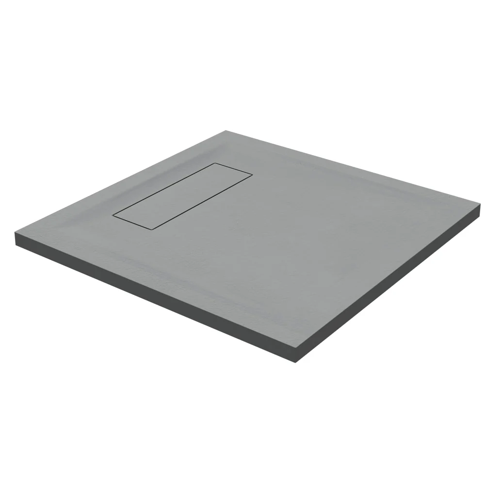 Roman Stone Solid Surface Infinity Slate Effect Shower Tray - 800 x 800 x 35mm - Image 5
