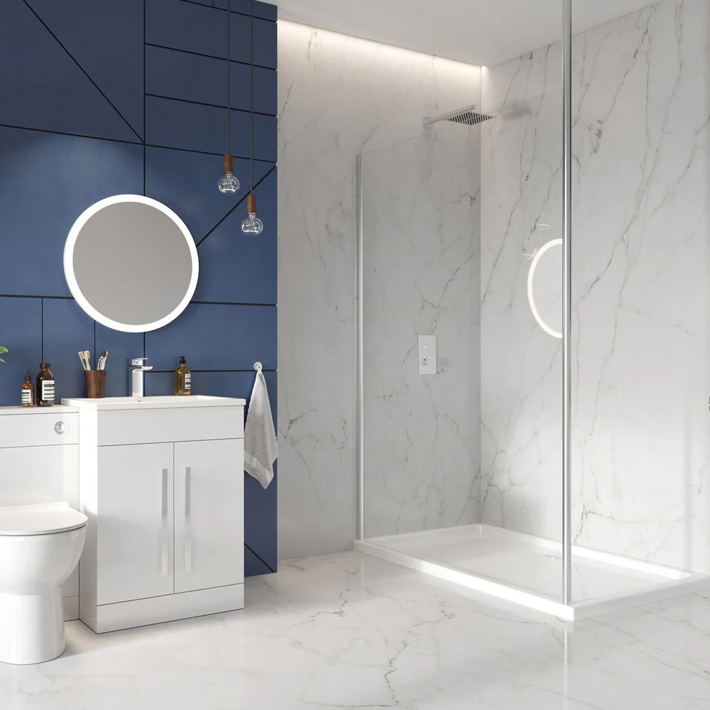 Scudo S8 Wetroom Shower Screen Wall Profile & Bracing Bar - Colour Options