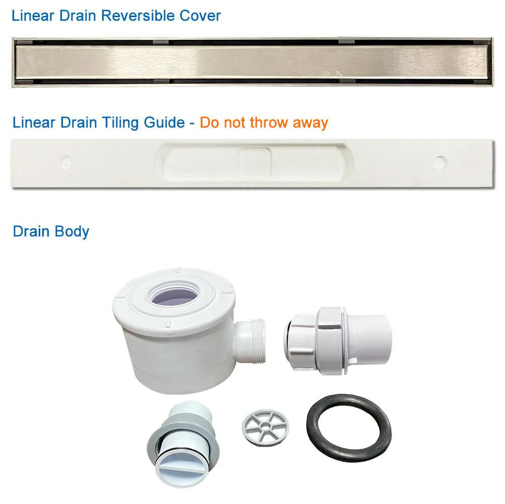 WetBase® Linear Universal Wet Room Walk In Shower Tray with Reversible Cover - 1000 x 800 x 30mm - Image 9