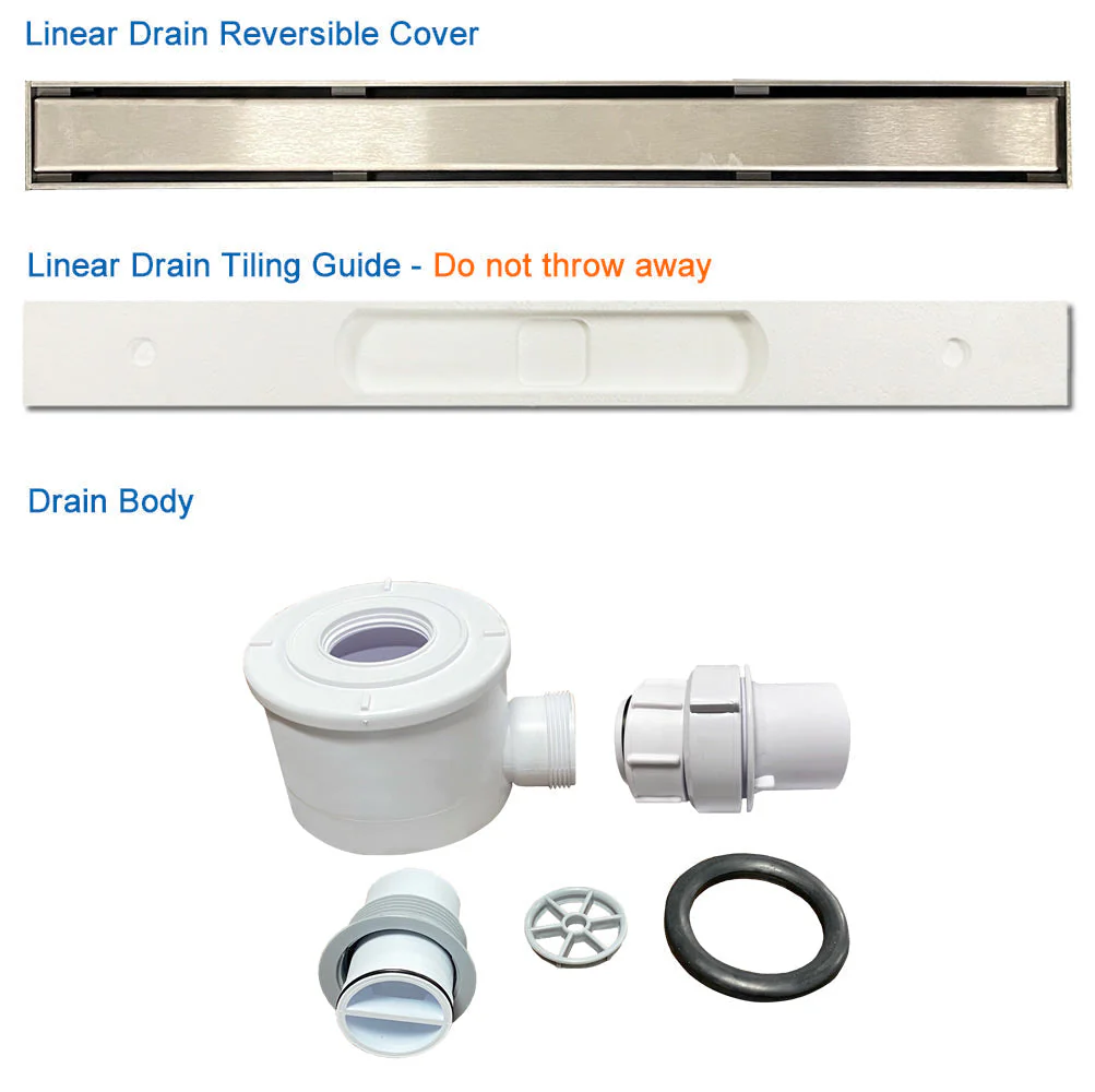 WetBase® Linear Universal Wet Room Walk In Shower Tray with Reversible Cover - 1500 x 900 x 30mm - Image 9