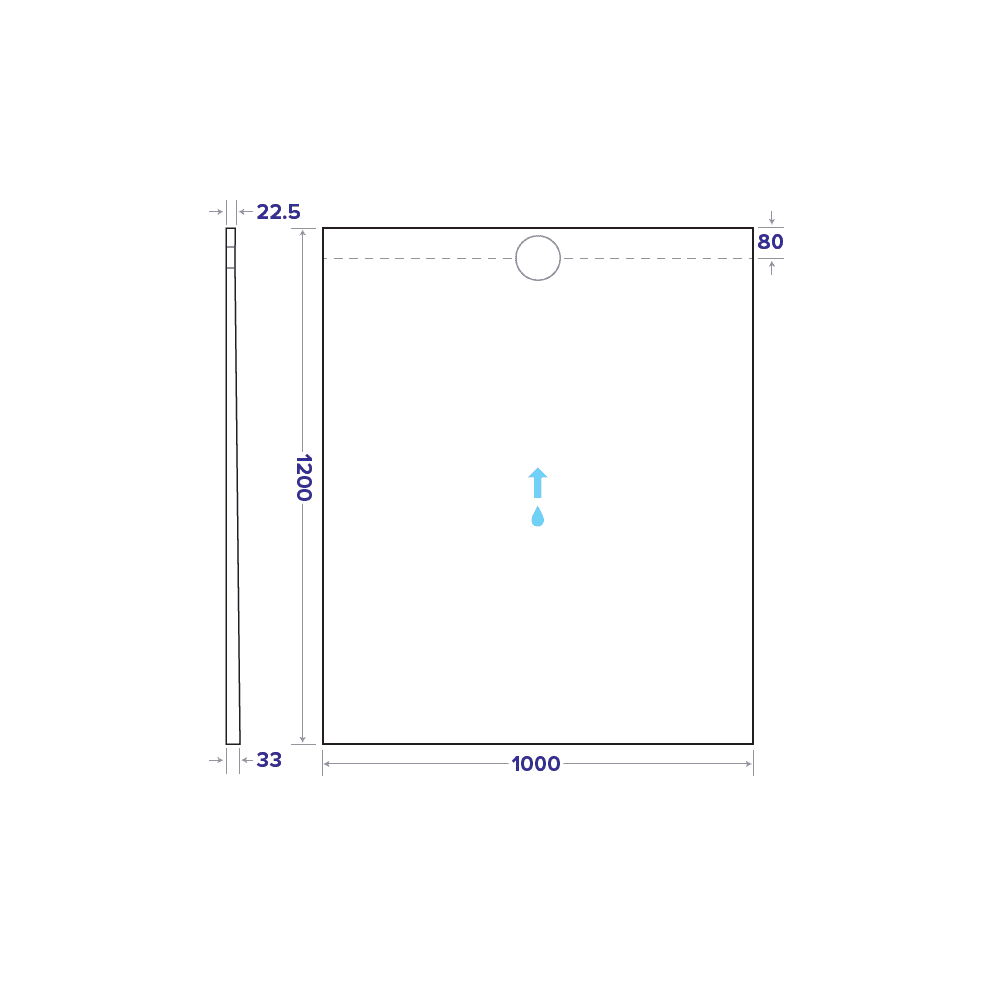 WetBase® One Infinity by wedi - Single Fall Linear Channel Drain Wet Room Shower Tray 1200 x 1000mm inc 4m Mapei Tanking Kit - Image 3