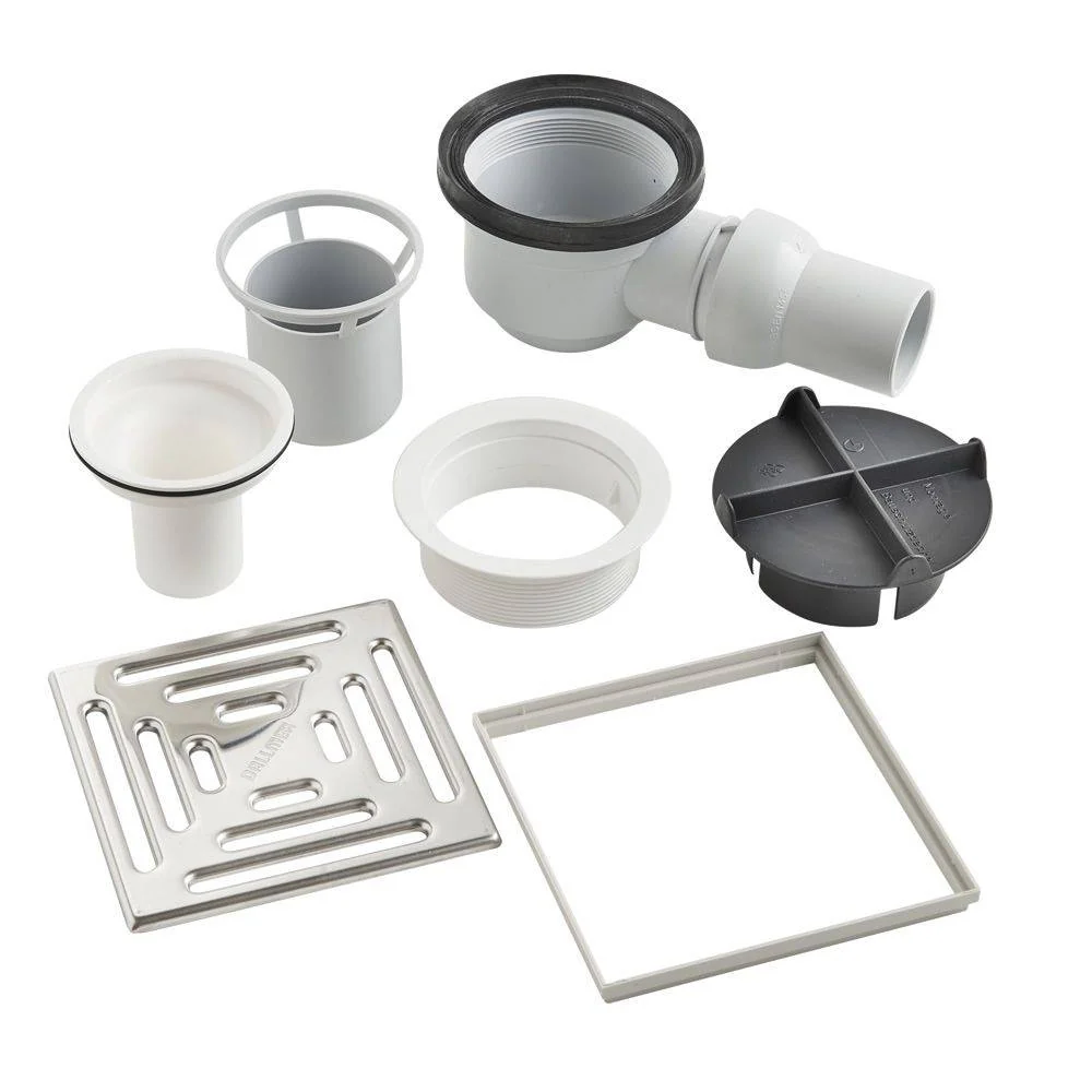 WetBase® Wet Room Walk In Shower Tray Kit - CORNER DRAIN - 1000 x 1000 x 20mm - Image 9